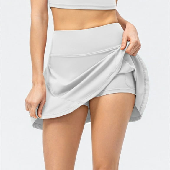 BSDJILFG Golf Skirts for Women Athletic Tennis Skirt Summer Moisture Wicking Stretch Fit Yoga Biker Skort with Bottom