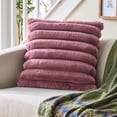 thumbnail image 2 of Better Homes & Gardens Violet Faux Fur Channel Decorative Pillow 22x22, 2 of 5