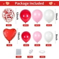 thumbnail image 2 of Valentine's Day Balloons Decoration Arch Kit, Valentines Day Red White Pink Balloons Party Decorations, Red Love Balloons Red Confetti Balloons, 2 of 4