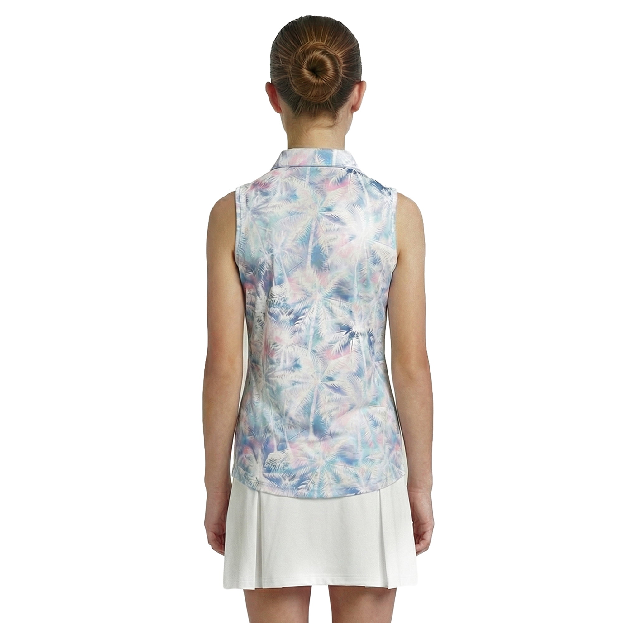 Birdie Bound Girls Tie Dye Tropical Polo Shirt, Sizes 4-16