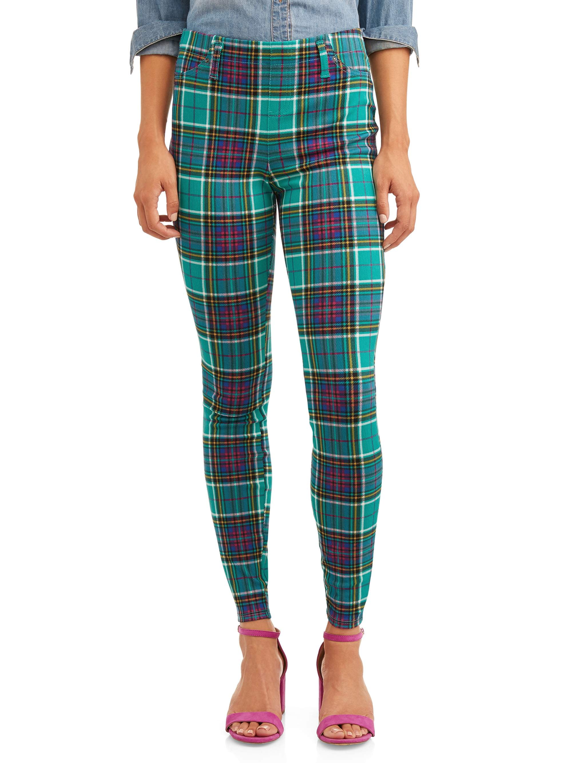 plaid jeggings walmart