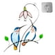 thumbnail image 3 of Inteprter Colgante de jardín Forma de pájaro Decoración Colgante Adorno para el hogar al aire libre con percha Decoración del hogar Azul Inteprter HA003700-01B, 3 of 6