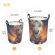 thumbnail image 3 of Balery Starry Sky Cute Horse Cesta de ropa redonda con asas, impermeable, independiente, para ropa, juguetes, dormitorio y familia-Small, 3 of 6