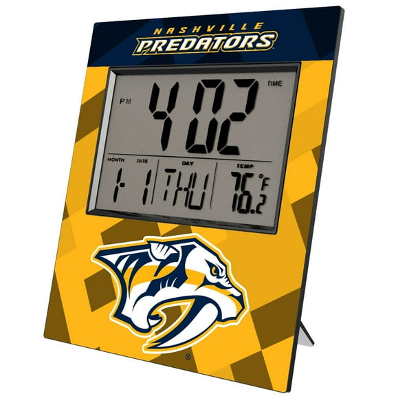 Keyscaper Nashville Predators Color Block Digital Desk Clock