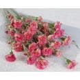 thumbnail image 4 of 5heads 7.56in Red Carnations Artificial Flowers Carnations Flowers Silk Flowers Red Flowers Fake Flowers for Wedding Mother Home Office Decoration(Red), 4 of 5