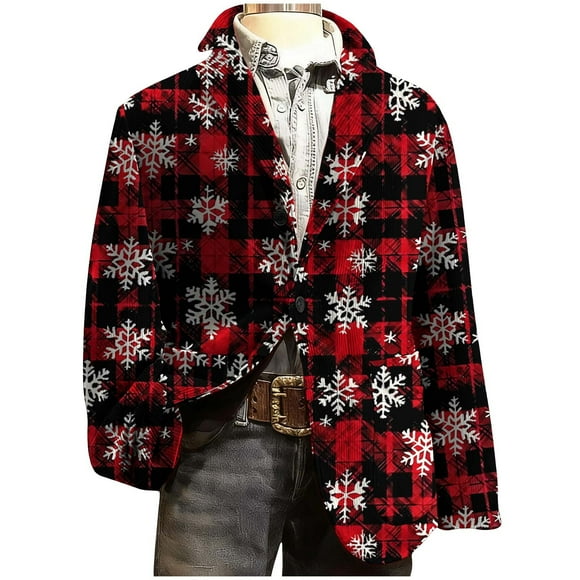 RXMEKW Party Coat for Men, Corduroy Print Ceremonial Dress with Button Closure and Pockets, Long Sleeve Hooded Blazer for Weddings and Holiday Events