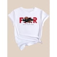 thumbnail image 3 of Camiseta De Mujer Verano Ropa Informal Suelta Camiseta Básica De Moda Para La Calle Diaria[Everyday Casual] Faith Over Fear" Graphic Tee for Women - Casual & Stylish Round Neck Short Sleeve T-Shirt,, 3 of 6