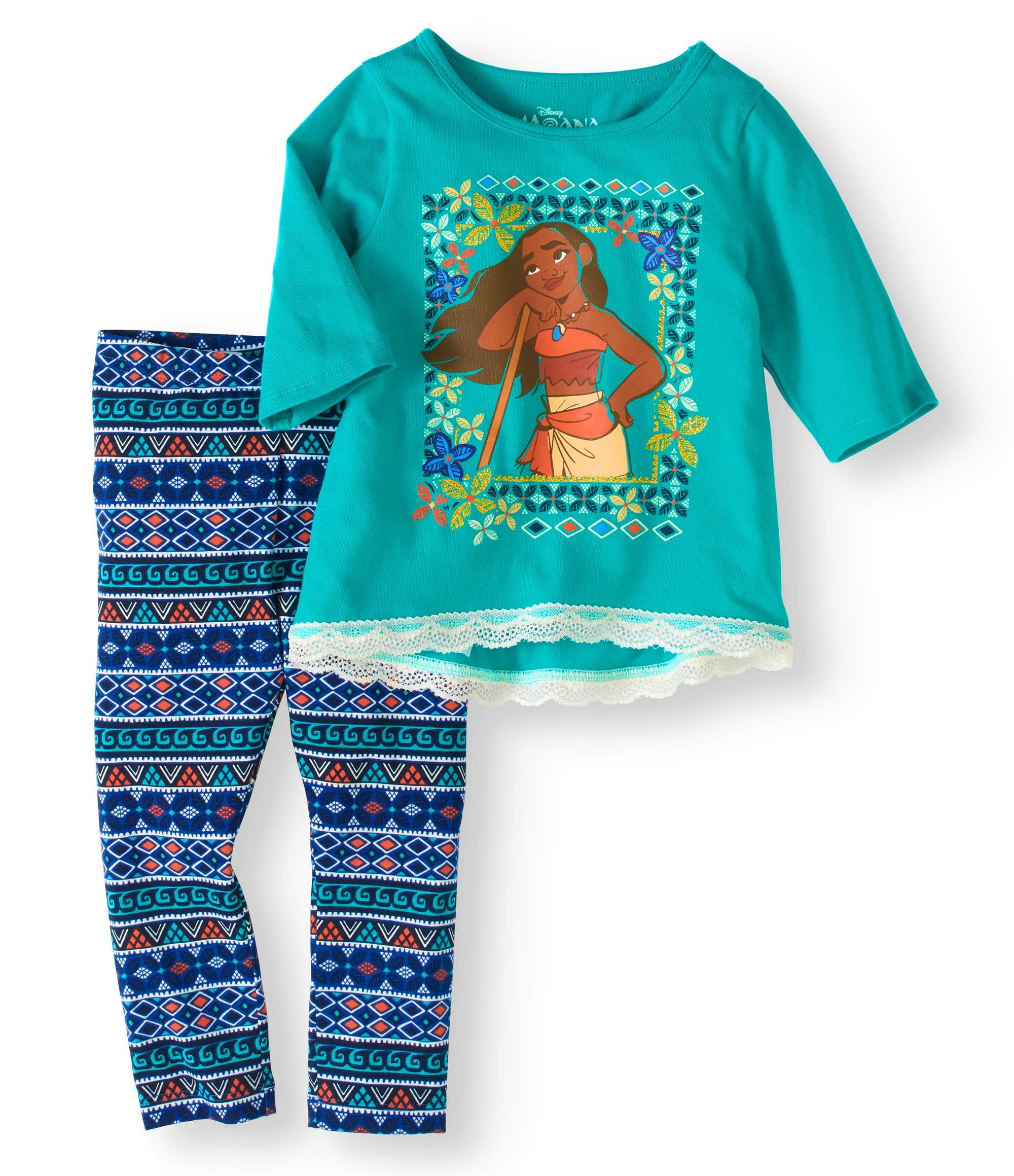 Disney Princess Disney Toddler Girl Tunic Top Legging Set Walmart