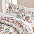 thumbnail image 3 of SLEEP ZONE Reversible Quilt Set King, 106x96 inch with 2 Pillow Shams, Lightweight Soft Bedspread Coverlet for All Season, Floral, 3 of 7