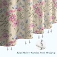 thumbnail image 6 of Pioneer Flower Floral Print Pattern Shower Curtain 72"x84", Bathroom Decorative Shower Curtain Set with 12 Hooks, Waterproof Washable, 6 of 6
