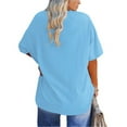 thumbnail image 6 of Gvdentm Women's Plus Size T Shirts Oversized Tees Summer Short Sleeve Crew Neck Loose Tunic Tops(Sky Blue,XL), 6 of 7
