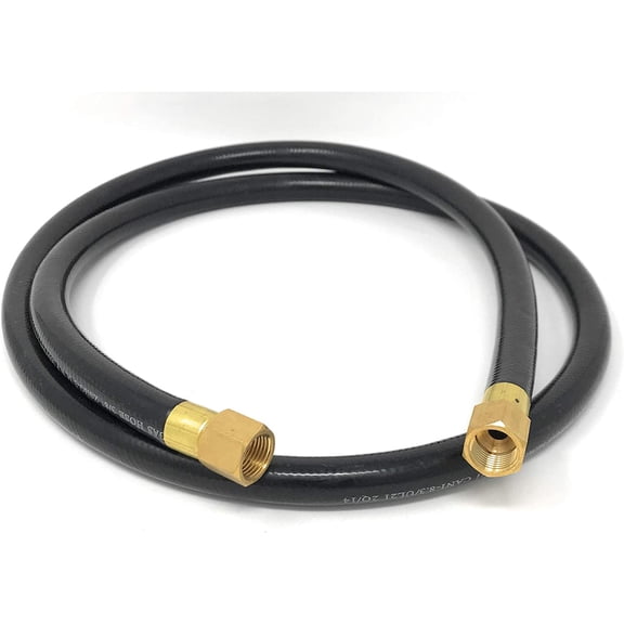 5' LP Propane Gas Hose Pressure Washer, Air Hose Assembly 3/8" Female Flare x 3/8" Female Flare Coupling Connector [3292] High or Low Pressure for LP Gas Air Compressor RV BBQ Grills Heaters ECT