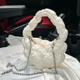 thumbnail image 4 of Bolso de mano acolchado para mujer, bolso de hombro acolchado ligero, bolso de mano acolchado tipo hobo 2023, bolso acolchado con pliegues en forma de nube, 4 of 7