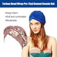 thumbnail image 2 of Minnieouse Pack de 3 estampados de moda turbante cómodo patrón europeo diademas estilo musulmán elasticidad accesorios para el cabello para Sombreros Fucsia, 2 of 6