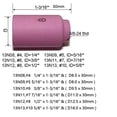 thumbnail image 3 of RIVERWELD 13N12#8 1/2" Orifice TIG Alumina Nozzle Ceramic Cups Fit PTA SR DB WP 9 20 25 TIG Welding Torch Accessories 10pk, 3 of 4