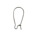 thumbnail image 4 of 50pcs Brass Metal Kidney Earring Hook Ear Wire For Jewelry Making Findings - , 25mm, 4 of 5