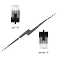 thumbnail image 3 of 1 Light Black Bathroom Vanity Light with Bubble Glass Shade, 3 of 6