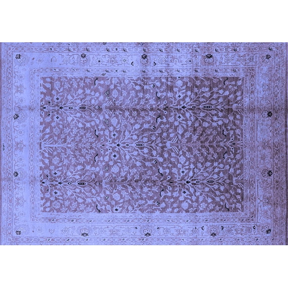 Ahgly Company Indoor Rectangle Oriental Blue Industrial Area Rugs, 4' x 6'