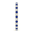 thumbnail image 3 of ANGARA Lab Grown Blue Sapphire & Lab Diamond Eternity Ring for Women in 14K Yellow Gold (Size-1.7mm) | September Birthstone, Anniversary, Jewelry Gift for Women | Lab-Grown Blue Sapphire Ring, 3 of 6