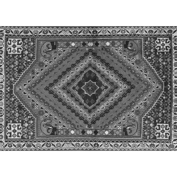 Ahgly Company Indoor Rectangle Persian Gray Traditional Area Rugs, 5' x 7'