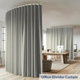 thumbnail image 3 of Room Divider Ceiling Mounted Curtains Track Sets Extra Wide Blackout Curtain Flexible Tracks for Bedroom Privacy Partition Separator, 1 Panel Light Grey Drape and White Rail, W8.3 x H7ft, 3 of 12