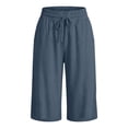 thumbnail image 6 of CheerKidz Women's Summer Loose Short Pants Drawstring Elastic Waist Pockets Lightweight Breathable Comfy Shorts for Travel Fashion Casual, 6 of 6