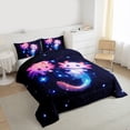 thumbnail image 3 of Feelyou Couple Axolotl Full Size Comforter Sets, Glitter Stars Galaxy Bedding Sets, 3pcs, 3 of 8