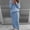 🔥 Blue, variant on Gifts USSUMA Flower-Pin Sweater And Midi Skirt Set Cable Knit Long Sleeve Round Neck Two-Piece Cozy Matching Outfit For Office Casual Seasonal Layering And Weekend Wear