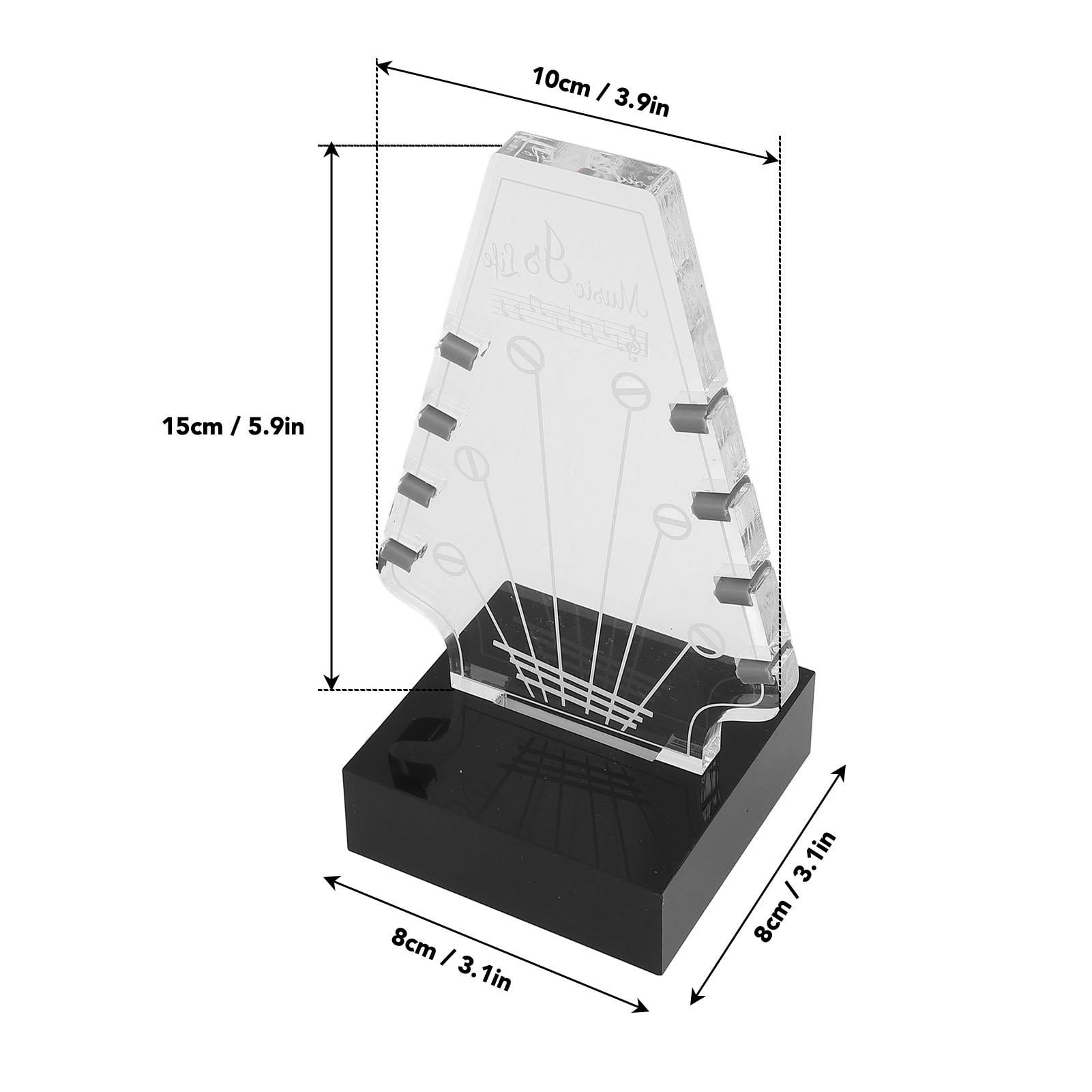 LAZIOEGR Light‑Up Acrylic Guitar Pick Stand – 8 Slots, 3 LED Color Temps, 10 Brightness Levels, Headstock Design