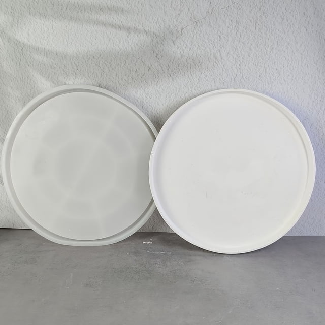 Bandeja de molde de silicona redonda grande for manualidades de resina y yeso - 1 pieza