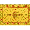 thumbnail image 1 of Ahgly Company Machine Washable Indoor Rectangle Oriental Yellow Traditional Area Rugs, 7' x 9', 1 of 4