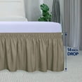 thumbnail image 6 of Easy-Going Wrap Around Ruffled Bed Skirt 14 Inch for Queen, King Size Beds, Sand, 6 of 7