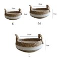 thumbnail image 3 of Woven Storage Baskets Kitchen Storag Basket Desktop Snack Organizer Handmade Fruit Storage Box Kitchen Bread Dessert Tray, 3 of 7
