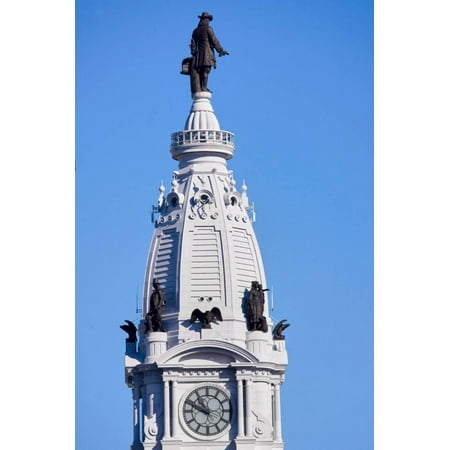 - Statue of William Penn high atop City Hall in downtown Philadelphia, Pennsylvania Print Wall Art