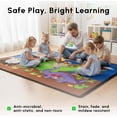 thumbnail image 5 of SAFECASTLE Dino Land Kids Educational Rug 4'4" x 5'6" – Dinosaur Alphabet & Numbers Learning Area Rug, Non-Slip Classroom Carpet for Playroom, Preschool, Nursery & Daycare, Durable Nylon Kids Rug, 5 of 7