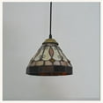 thumbnail image 4 of Kiven H-Type Track Lighting, 1-Light Tiffany Halo Track Pendant Light with Glassl Lampshade, Track Light Pedant Adjustable Length for Bedroom Kitchen Island Home Shop, 4 of 7
