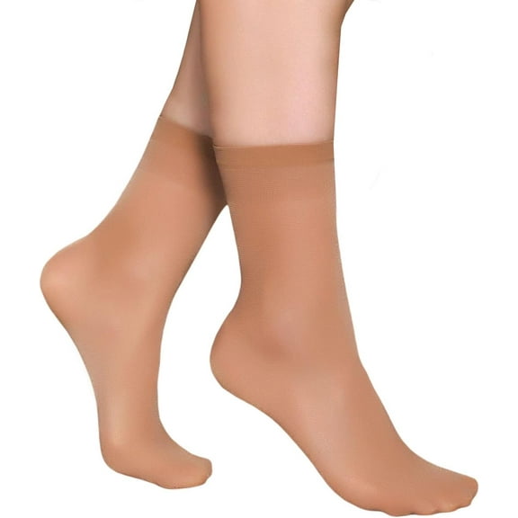 CAILDANL Women's 5 Pairs Nylon socks for women Ankle High Sheer Socks Tights Hosiery