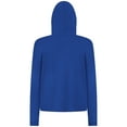 thumbnail image 3 of Women's-Levelwear  Royal Kansas City Royals Tri-Blend Sweet Express Cropped Pullover Hoodie, 3 of 3
