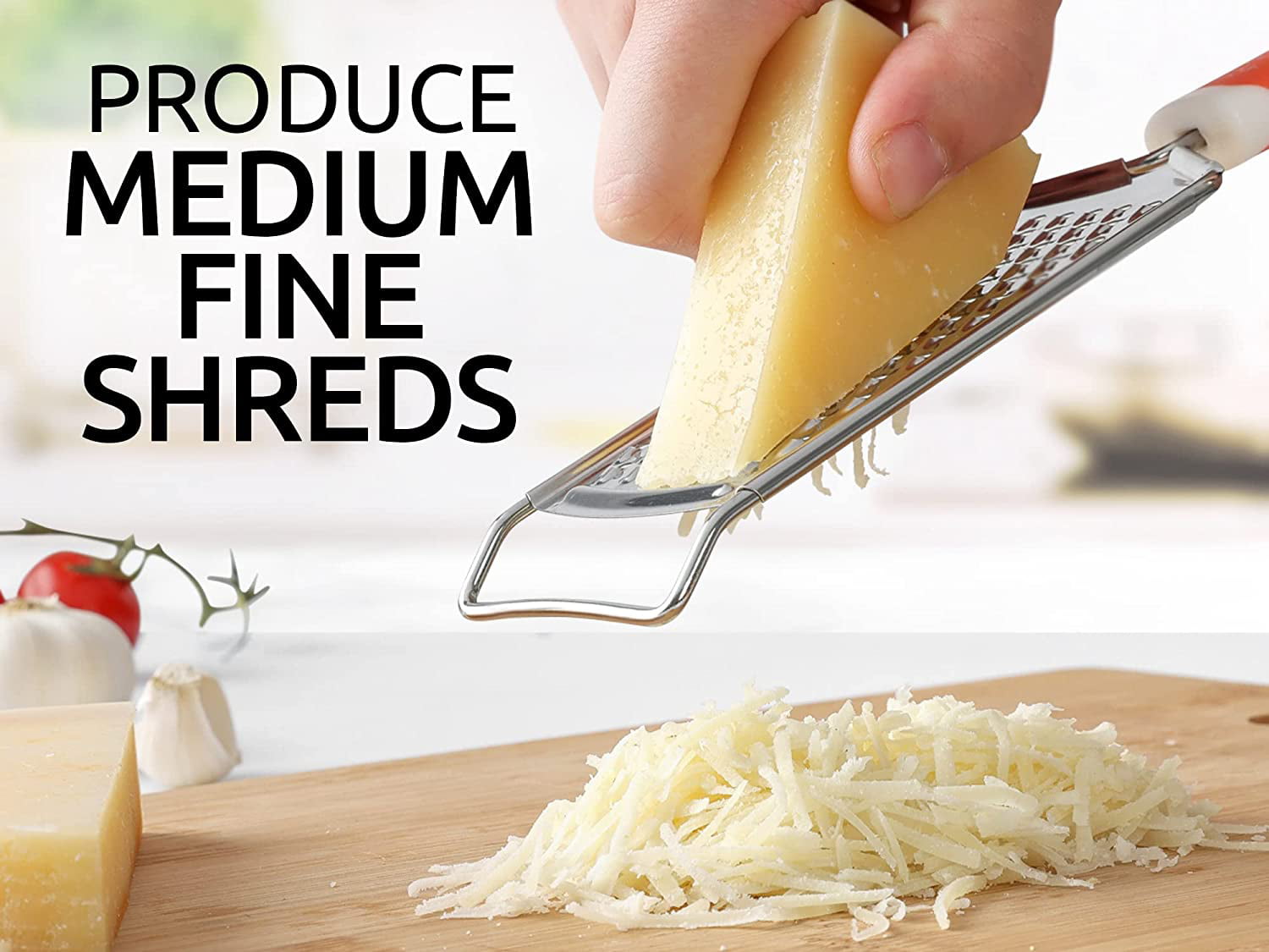 Zulay Kitchen Round Cheese Shredder Grater With 3 Interchangeable Stainless  Steel Blades