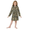thumbnail image 6 of FORMRS Niños Bathrobe Unisex Hooded Robe Soft Plush Pajamas Sleepwear, Size 7-9T, Golden Elegance, 6 of 7