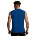 thumbnail image 5 of Pafei Tyugd Muscle Tank Tops for Men Cozy Casual Athletic Sleeveless T Shirts Big and Tall Crew Neck Gym Shirt Blue 2XL, 5 of 7