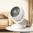 thumbnail image 6 of Bedroom Fan 12 Inch, 25ft Airflow Quiet Table Fan, 4 Speeds Air Circulator for Whole Room, Desktop Fan for Home, Office & Kitchen, 6 of 9
