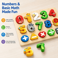 Abc Symbolize Basic Biiend Wooden Alphabet and Number Puzzle Set, ABC Letters, Numbers and ...