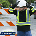 thumbnail image 6 of JORESTECH Hi-Vis X-Back, Long-Sleeved, Two-Toned Work Safety T-Shirt, TS-15 (Black, 4XL), 6 of 9