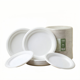 thumbnail image 1 of Platos Desechables Blancos 7/9 Pulgadas,100% Compostables | Hechos de Bagazo de Caña de Azúcar | Color Natural | Resistentes a Líquidos| Seguros | Ideales para Comidas al Aire Libre y Fiestas, 1 of 7