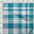 thumbnail image 3 of oneOone Georgette Viscose Teal Green Fabric Check Craft Projects Decor Fabric Printed By The Yard 42 Inch Wide, 3 of 4