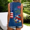 thumbnail image 7 of 250th Anniversary Usa Shirt Women Casual National Flag Print Sleeveless Shirts Patriotic Shirts Tees, 7 of 7