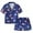 Multicolor, variant on Toddler Pajamas Boys Girls Pajamas Baby Kids Cartoon Flower Print Silk Satin Home Wear Clothes Suit Multicolor