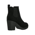 thumbnail image 3 of Women's Chelsea Boots Chunky Heel Ankle Boots Round Toe High Heel Ankle Booties, 3 of 5
