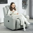 thumbnail image 2 of HOMCOM 8-Point Vibration Massage Recliner Chair for Living Room, Light Grey, 2 of 10